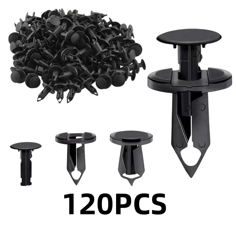 120PCS 8mm Bumper Clips Auto Car Hole Retainer Rivets Fastener Fender Push Pin 120PCS 8mm Bumper Clips Auto Car Hole Retainer Rivets Fastener Fender Push Pin
