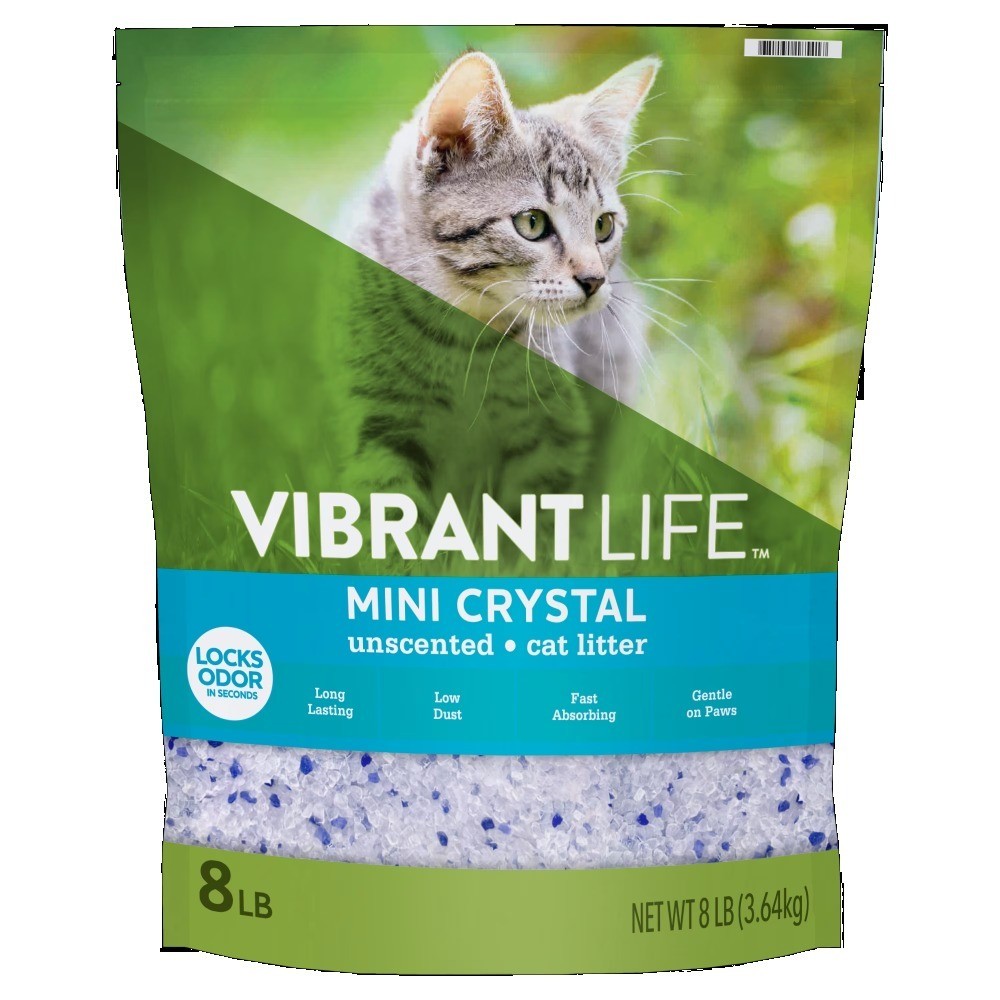 Mini Crystal Cat Litter, Unscented, 8 lb Bag, 1 Count