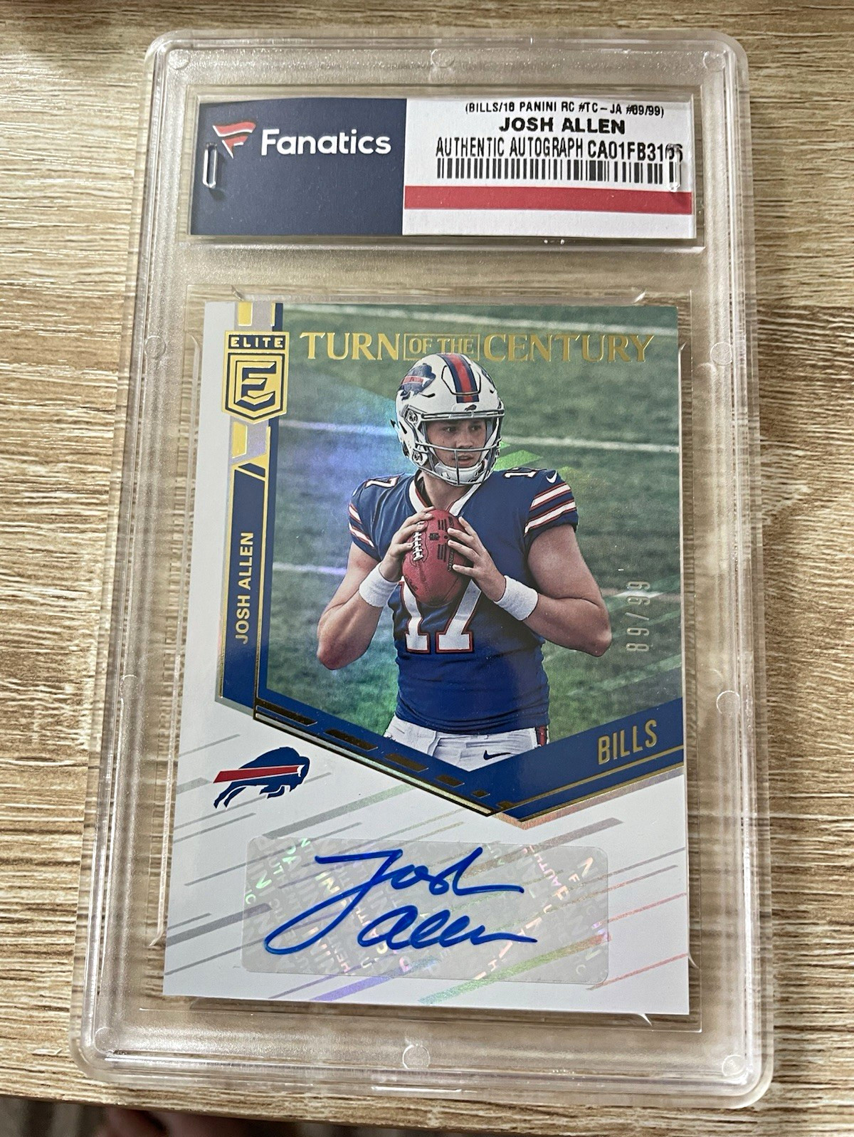 2018 Panini Donruss Elite Turn of the Century Auto Josh Allen RC TC-JA /99 2018 Panini Donruss Elite Turn of the Century Auto Josh Allen RC TC-JA /99
