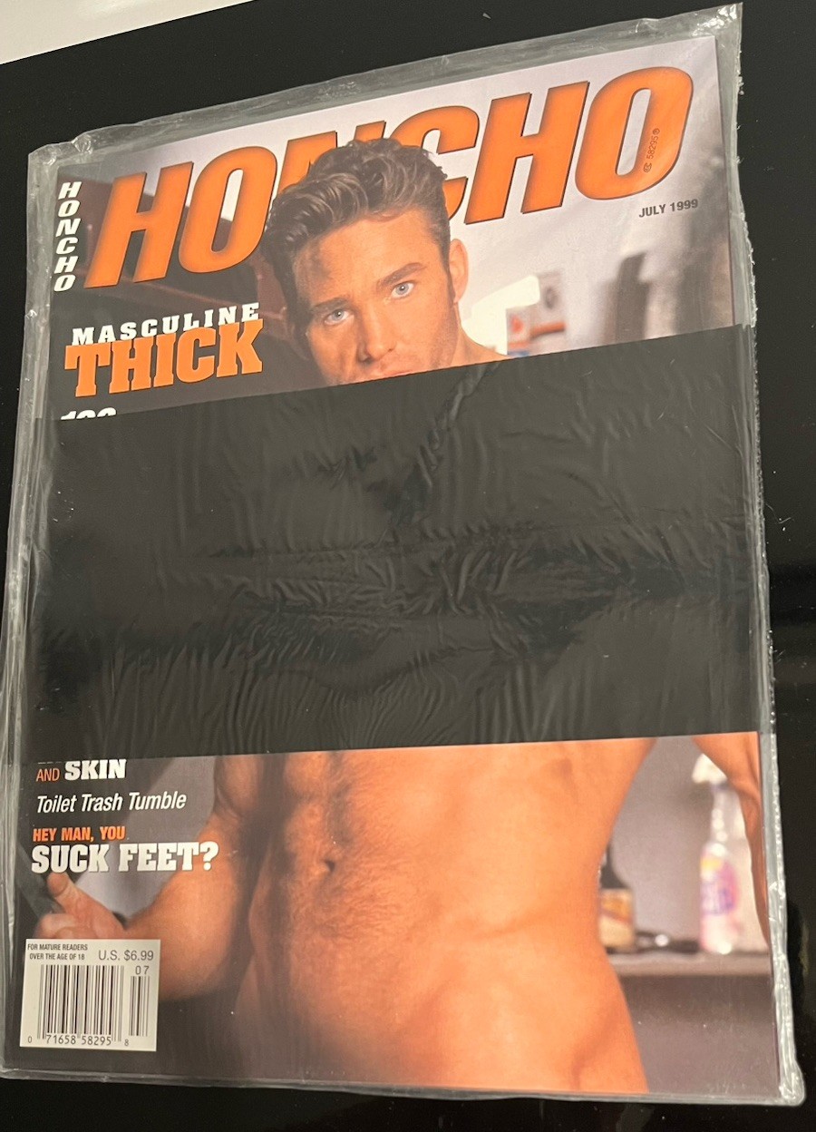 Honcho Magazine, July 1999. Billy Herrington. New Factory Sealed Modesty Bag