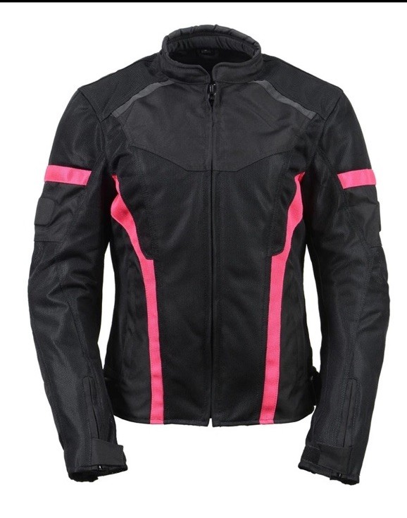 Milwaukee Leather MPL2794 Women's Motorcycle Jacket Armored Mesh Racer 4X