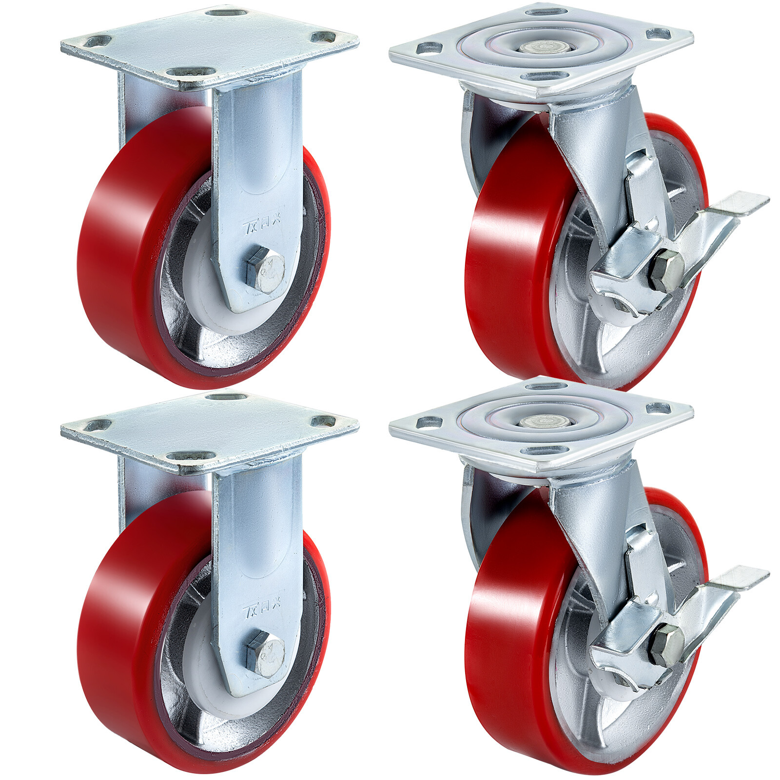 4 Pack Heavy Duty Caster Set 6