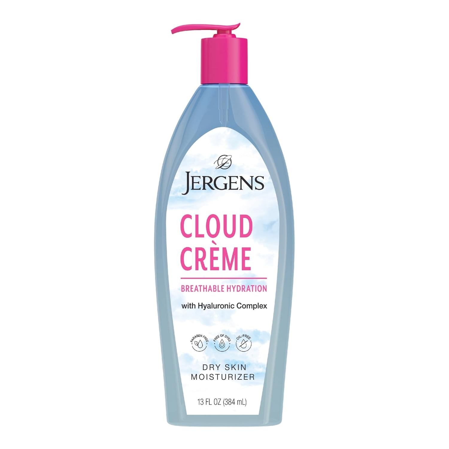 JERGENS Cloud Creme Dry Skin Moisturizer Lotion Hyaluronic Complex 13 fl oz JERGENS Cloud Creme Dry Skin Moisturizer Lotion Hyaluronic Complex 13 fl oz