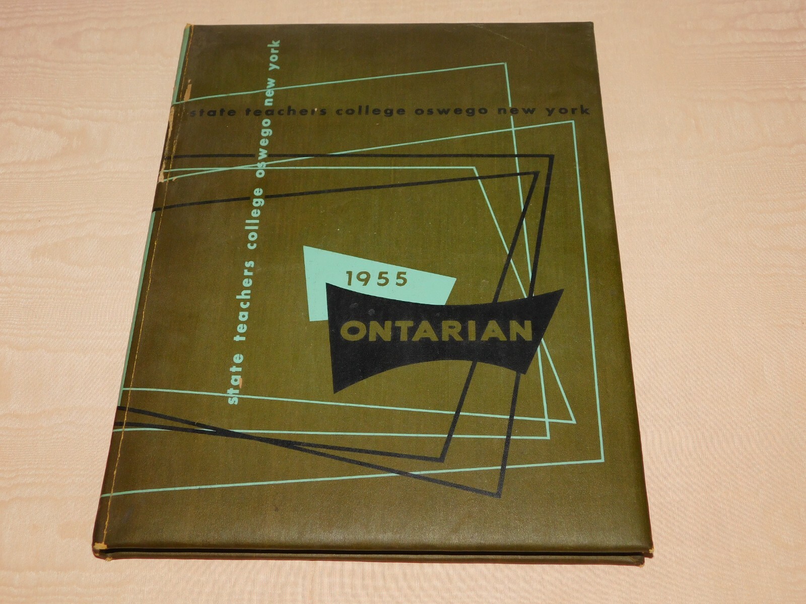VINTAGE 1955 ONTARIAN STATE TEACHERS COLLEGE OSWEGO NY SUNY SENIOR BOOK VINTAGE 1955 ONTARIAN STATE TEACHERS COLLEGE OSWEGO NY SUNY SENIOR BOOK