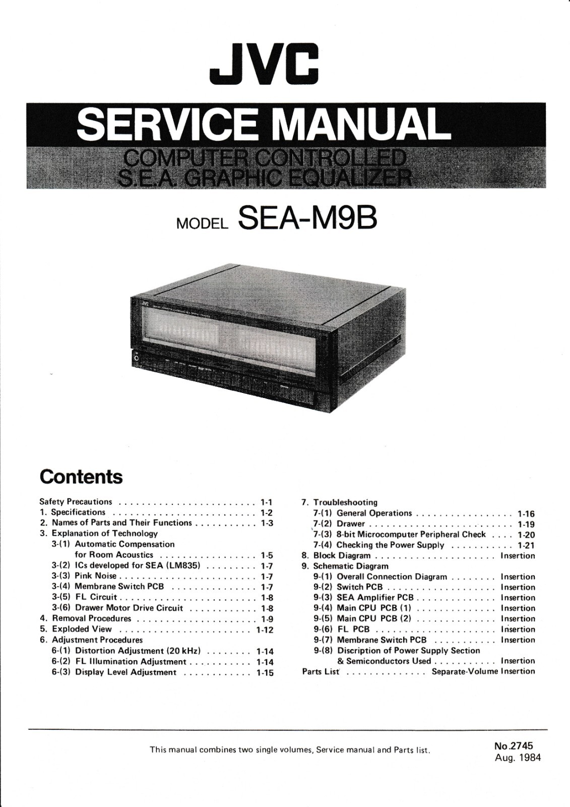 Service manual for JVC SEA-M9 B