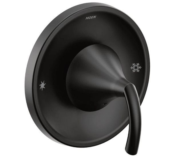 Moen T2741BL Glyde Single Handle Pressure Balancing Valve Trim-Matte Black Moen T2741BL Glyde Single Handle Pressure Balancing Valve Trim-Matte Black