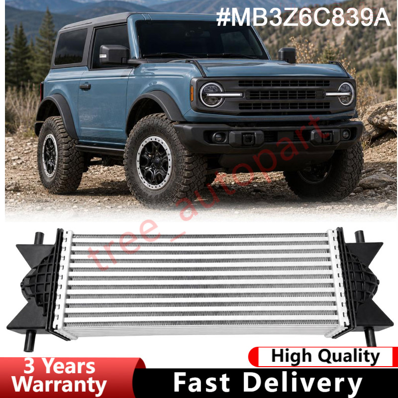 Turbocharged Intercooler For Ford Bronco 2021-2024 L4 2.3L / V6 2.7L MB3Z6C839A