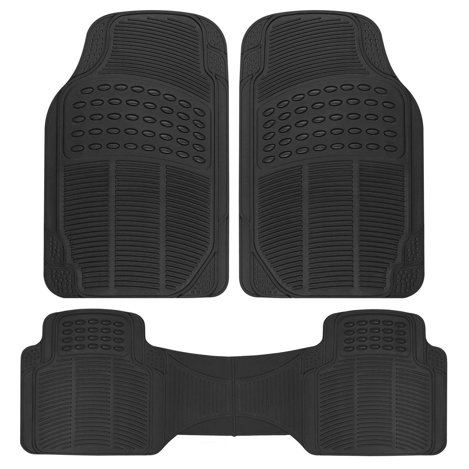 Rubber Floor Mats Car All Weather Heavy Duty Car Mats Liners Black Beige or Gray