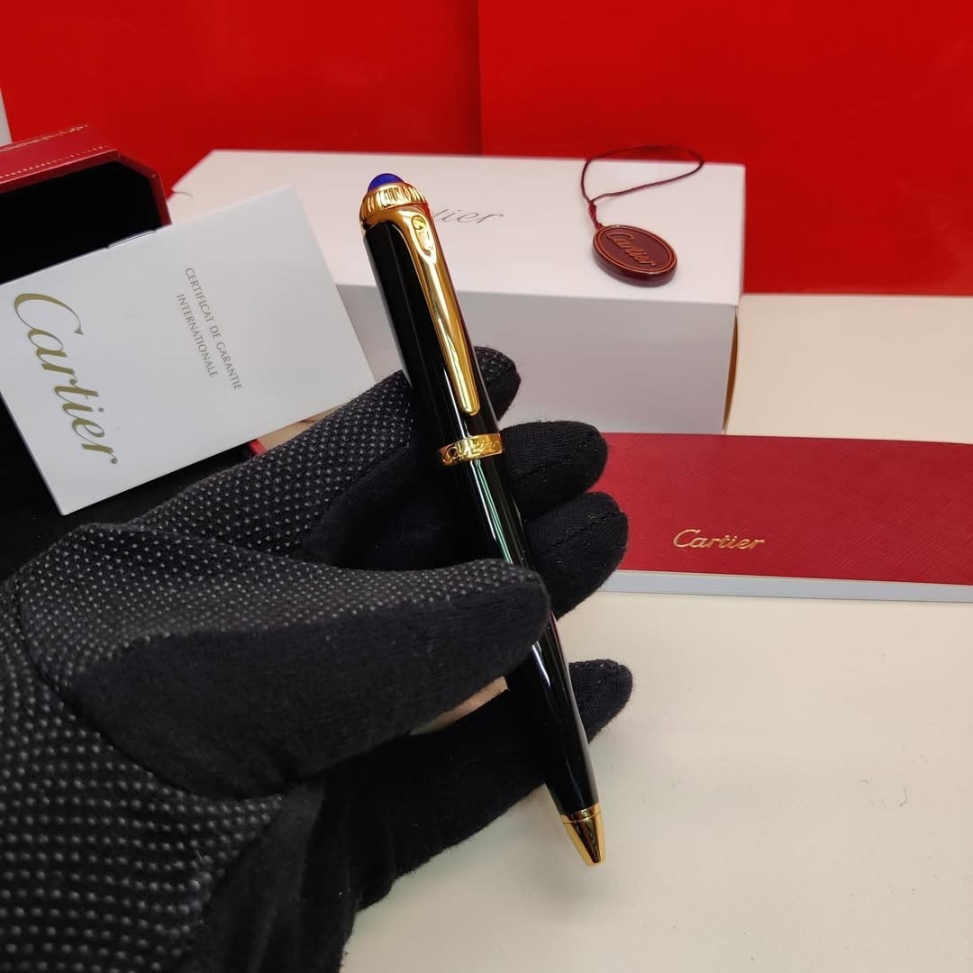 Cartier Executive Black Gold Ballpoint Pen Rare VIP Edition New Full Box 2026