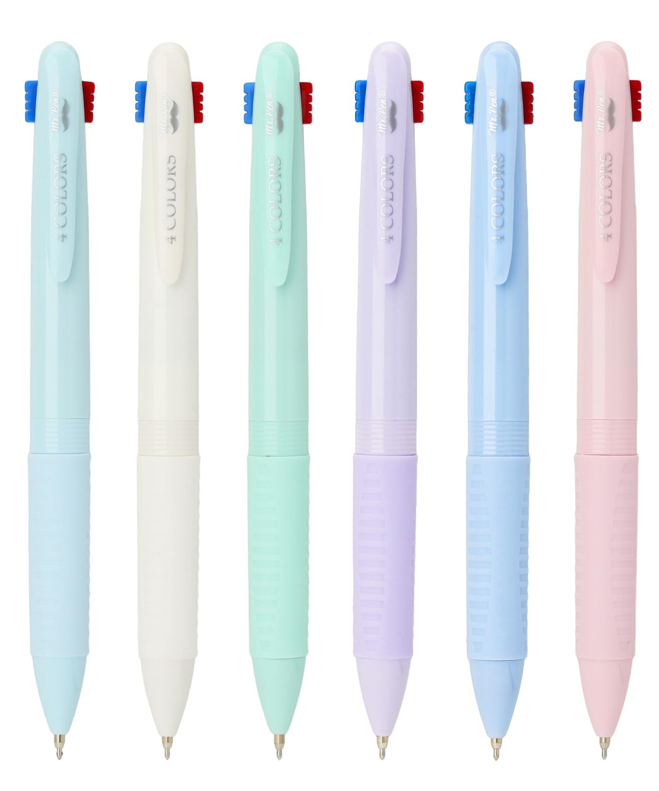 Mr. Pen- Multicolor Ballpoint Pen, 4-in-1, 6 Pack, Colorful Ink,
