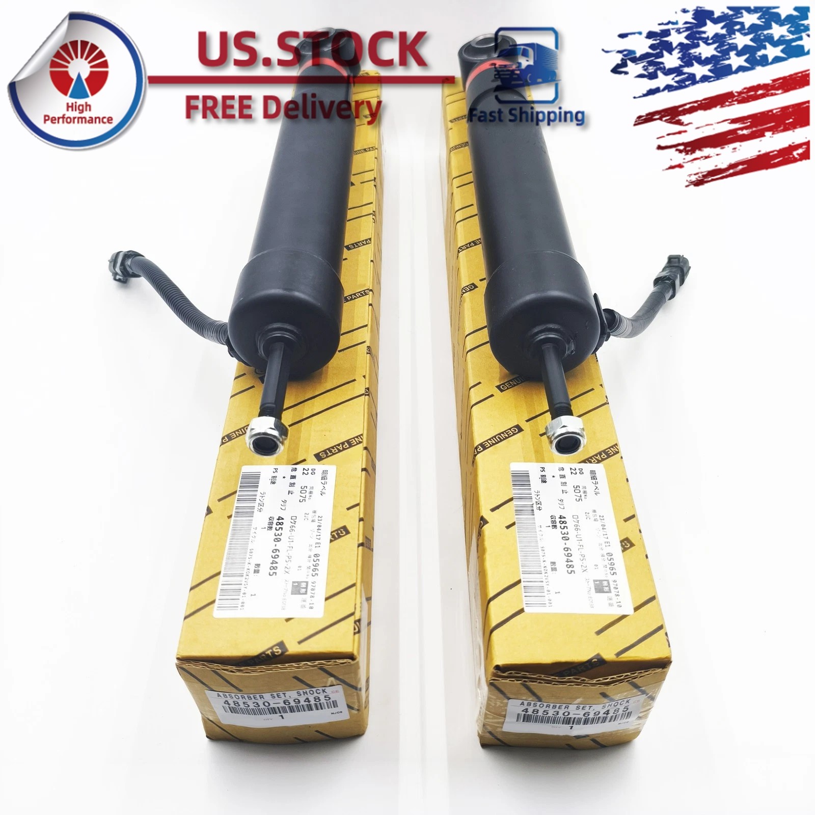 OEM For 03-09 Toyota Lexus GX470 4.7 2× Rear Left & Right Shock Strut Absorbers