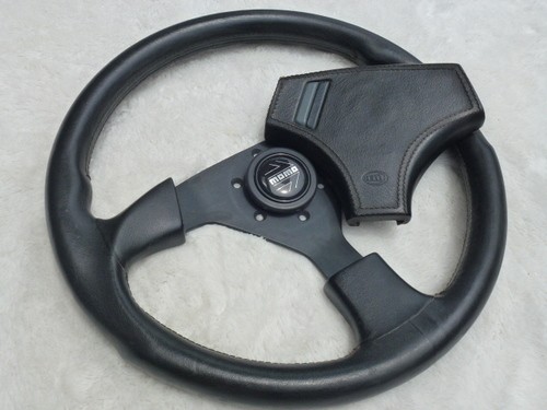 Authentic 1980s HELLA By MOMO Leather Steering Wheel 360mm Vintage Rare