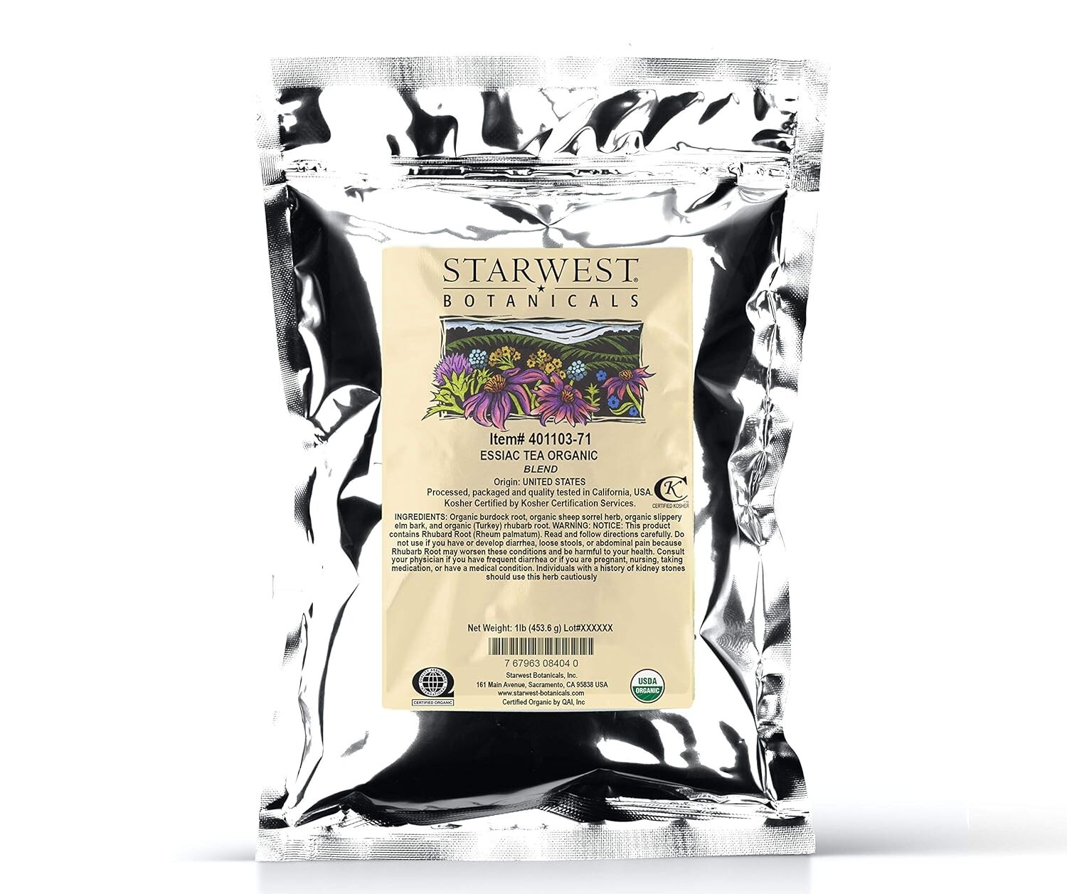 Starwest Botanicals Organic Essiac Tea, 1 Pound  detoxify the body
