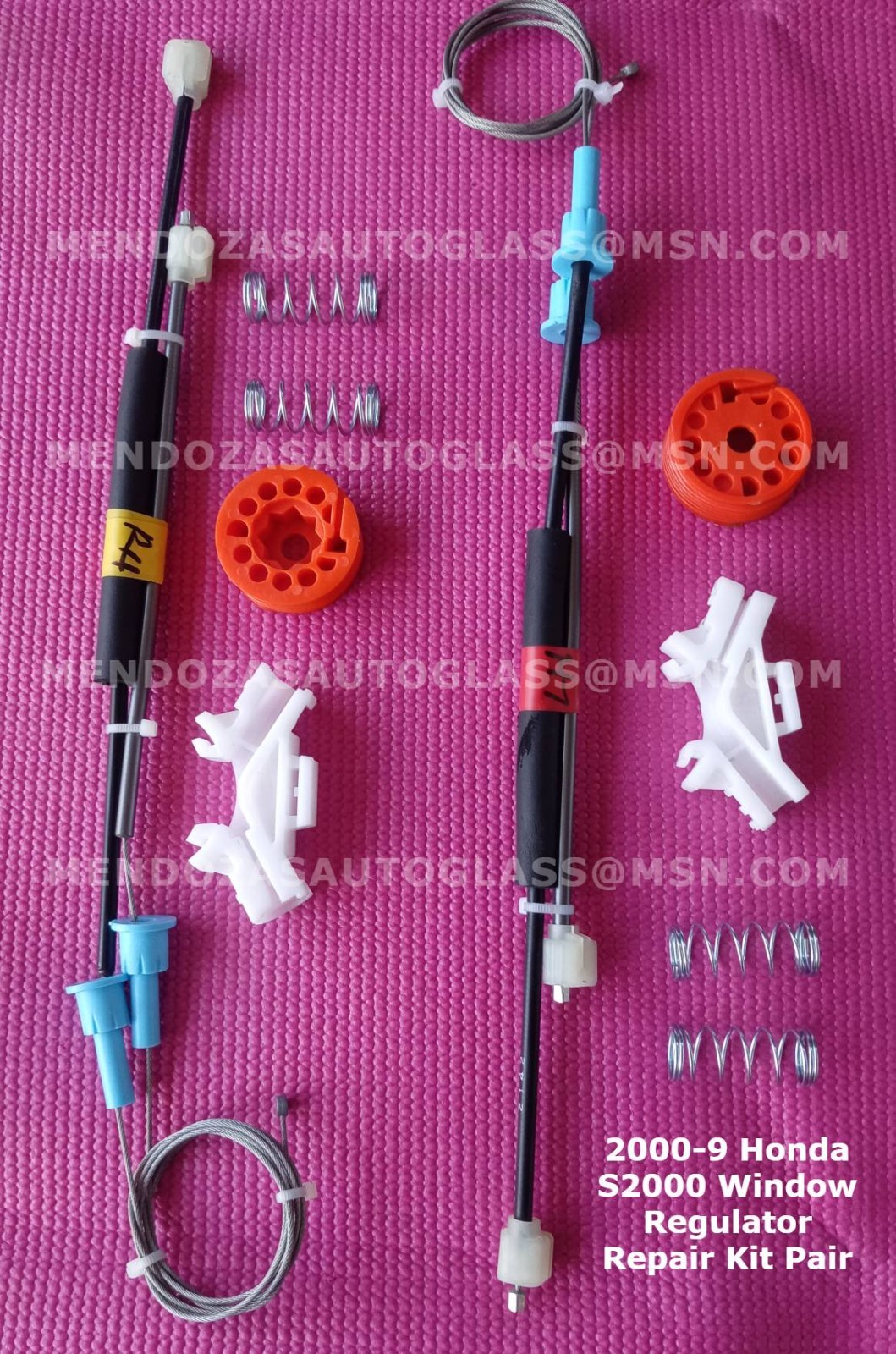 2000-09 Honda S2000 Window Regulator Repair Kit  Pair Front LH and RH.
