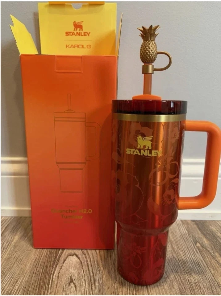 The Stanley 1913 x KAROL G 40oz Quencher H2.O FlowState Tumbler Limited Edition