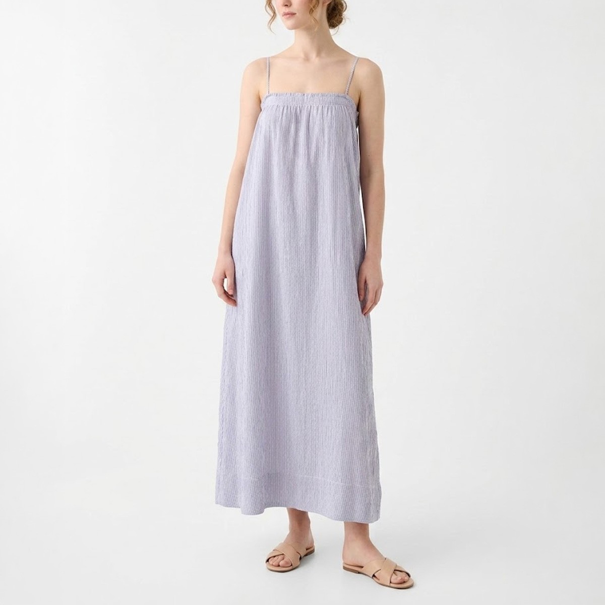 NWT Eileen Fisher Striped Organic Cotton Gauze Cami Dress, 4 Colors, XXS-3X