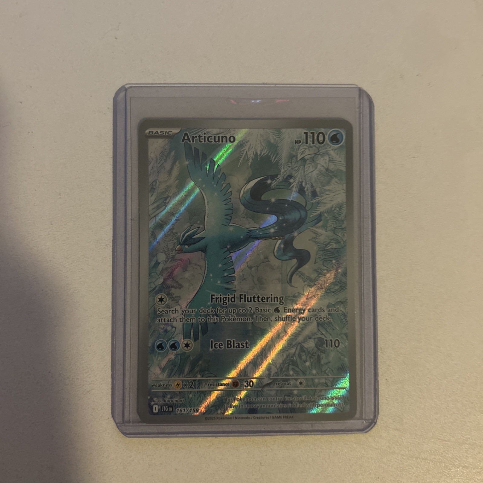 Pokemon TCG Articuno 161/159 Journey Together Full Art Holo English. NM Pokemon TCG Articuno 161/159 Journey Together Full Art Holo English. NM