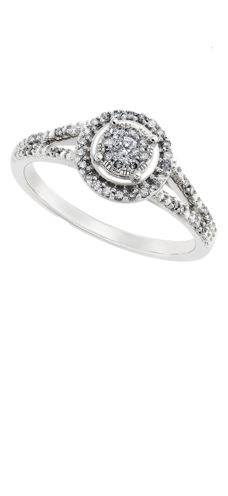 Diamond Promise Ring in 10k White Gold