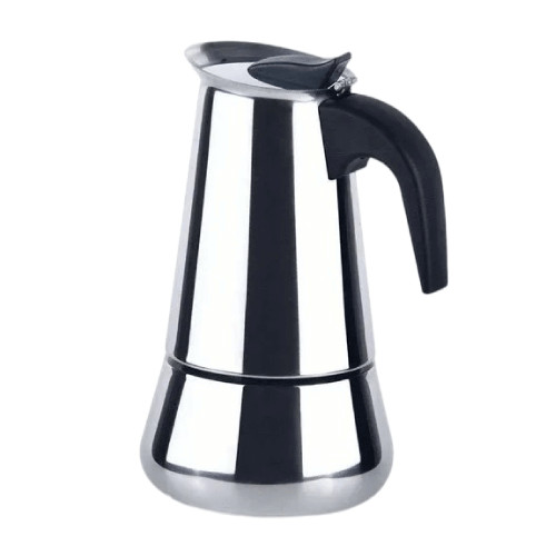 Espresso coffee maker | Stainless steel moka pot | 4 cup - 200 ml Espresso coffee maker | Stainless steel moka pot | 4 cup - 200 ml