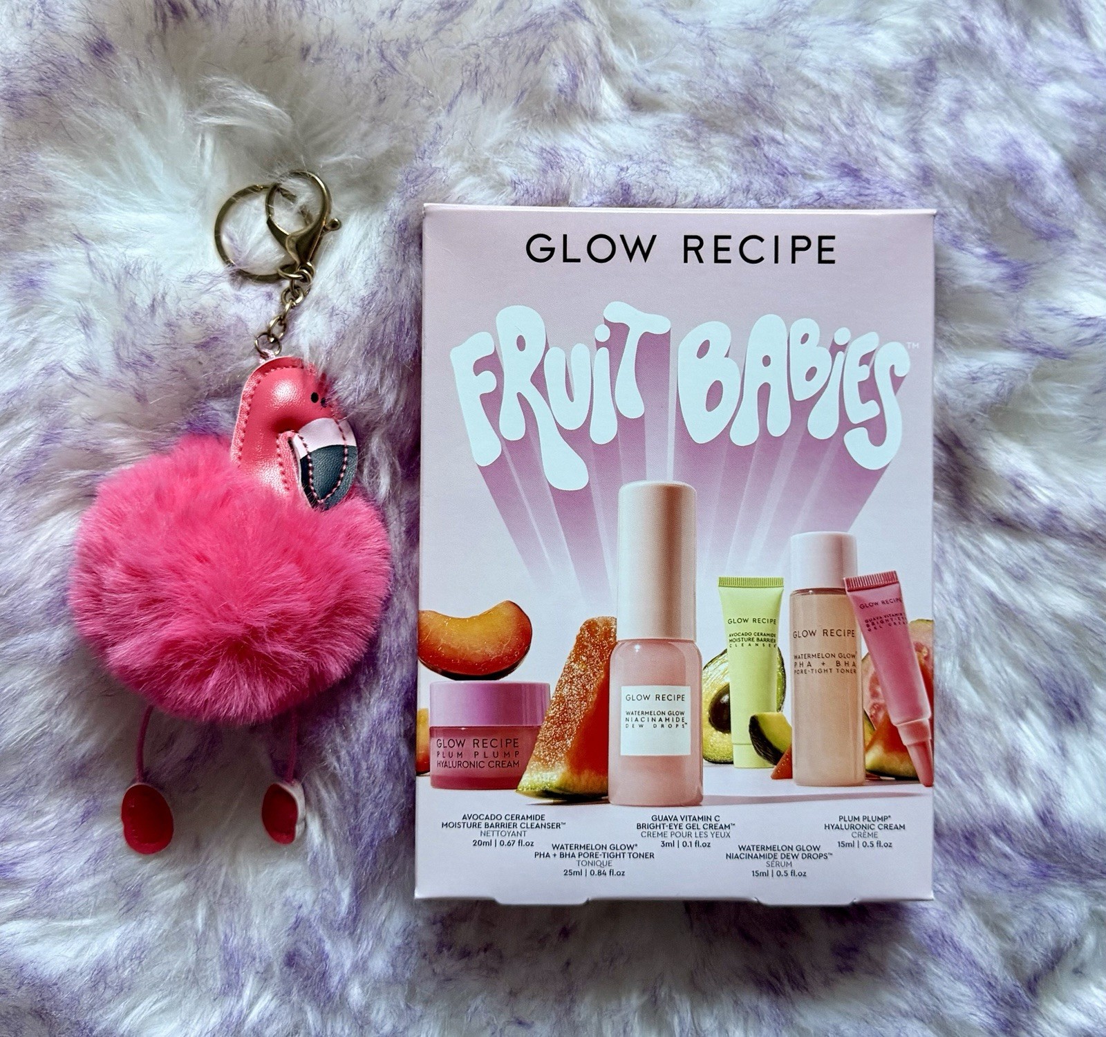 GLOW RECIPE Fruit Babies SKINCARE SET Avocado PLUM PLUMP Dew Drops NEW w/gift 