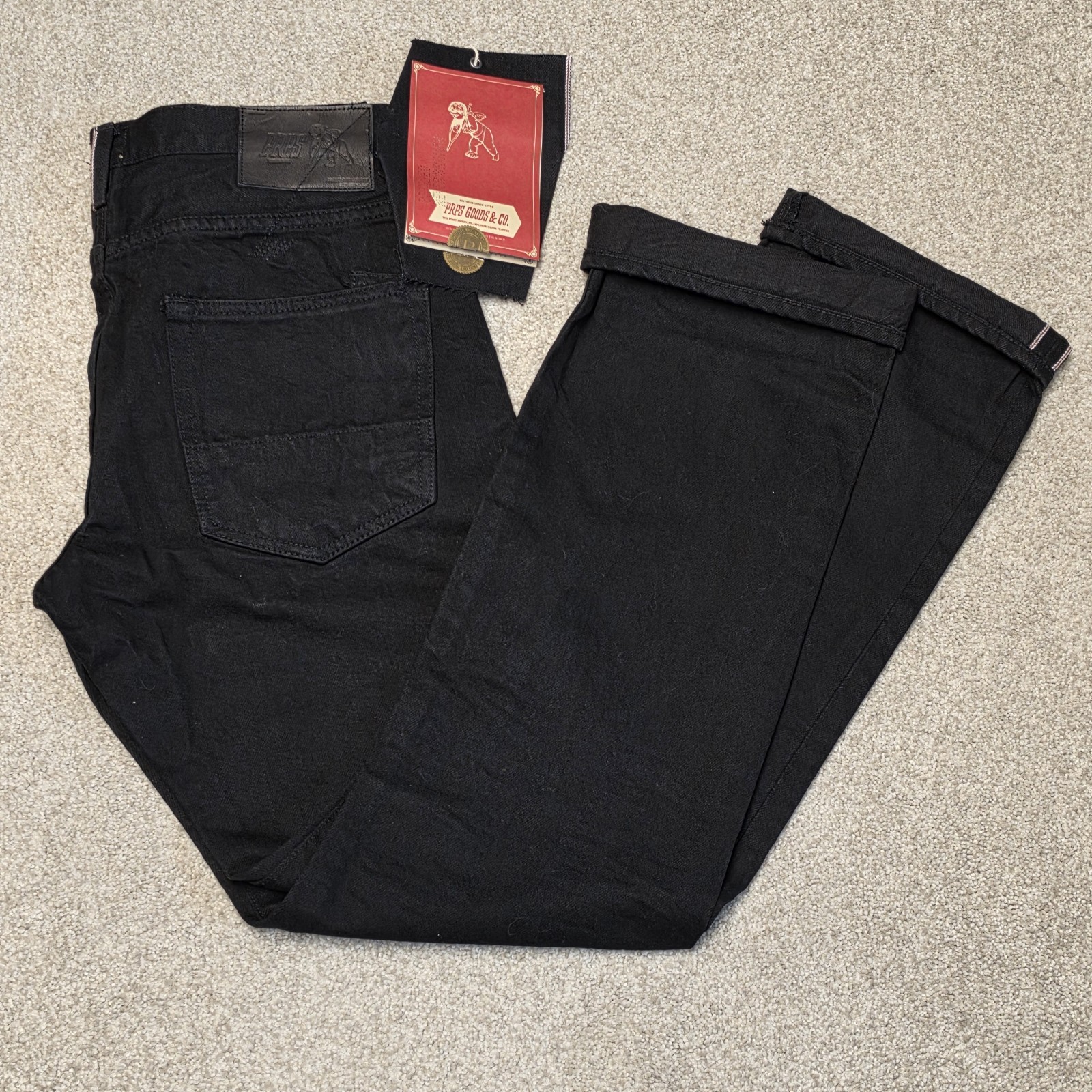NWT PRPS Men\'s Barracuda Black Relaxed Fit Jeans 34x34 Selvedge Button Fly $298 NWT PRPS Men\'s Barracuda Black Relaxed Fit Jeans 34x34 Selvedge Button Fly $298
