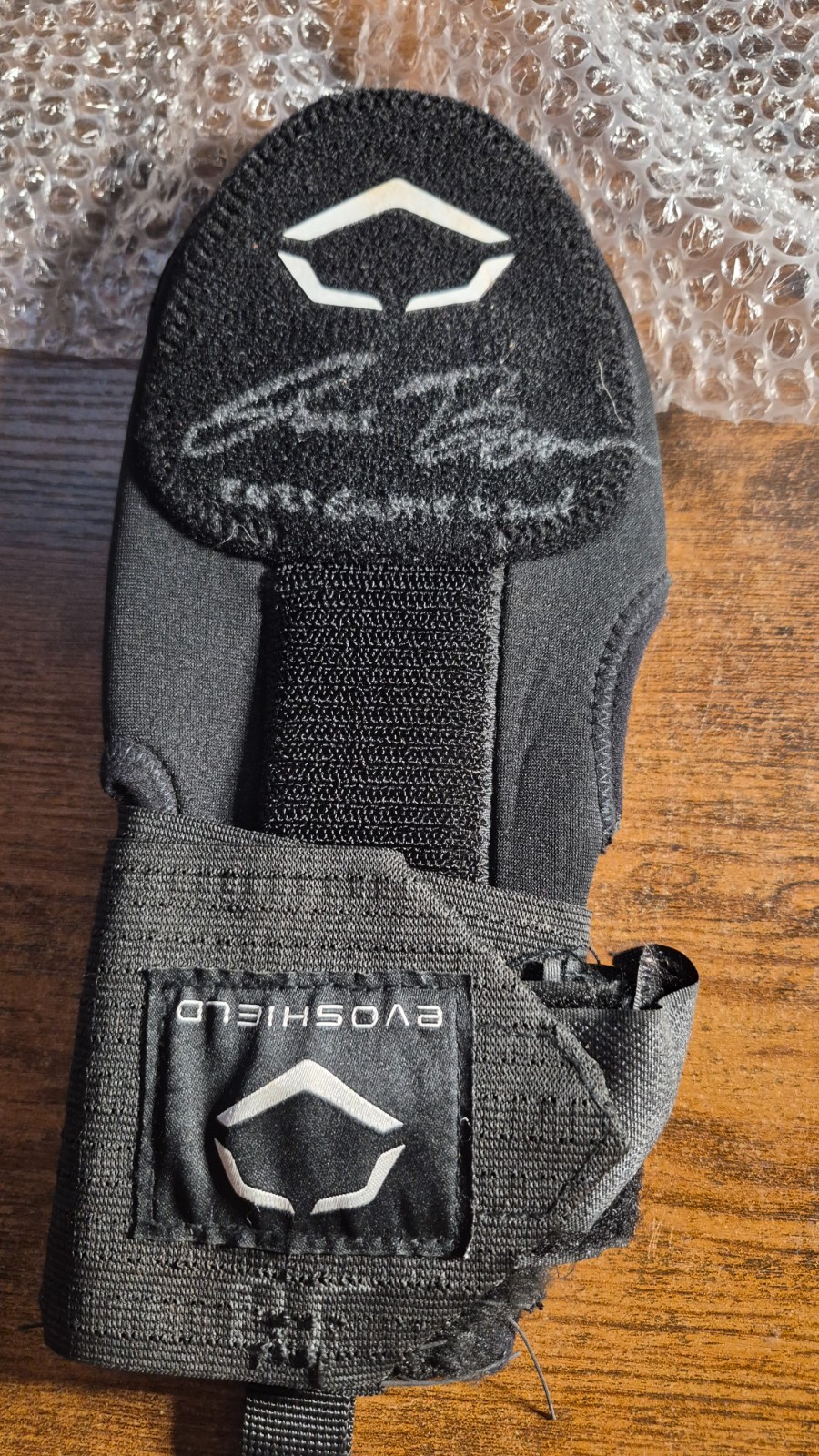 Jase Bowen Evoshield game used signed inscribed Padres Greensboro Jase Bowen Evoshield game used signed inscribed Padres Greensboro