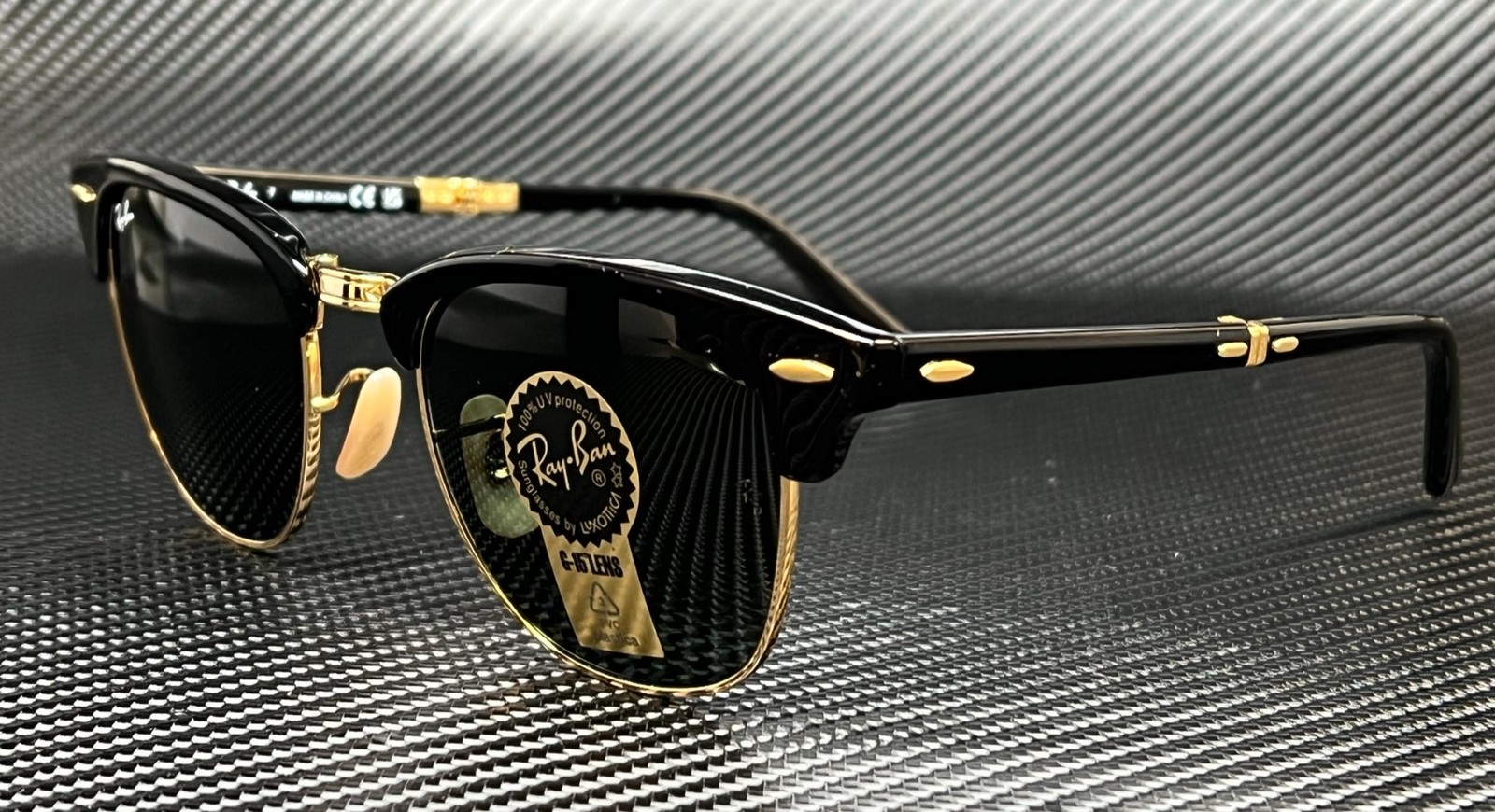 RAY BAN RB2176 901 Black Green G-15 Folding Men\'s 51 mm Sunglasses