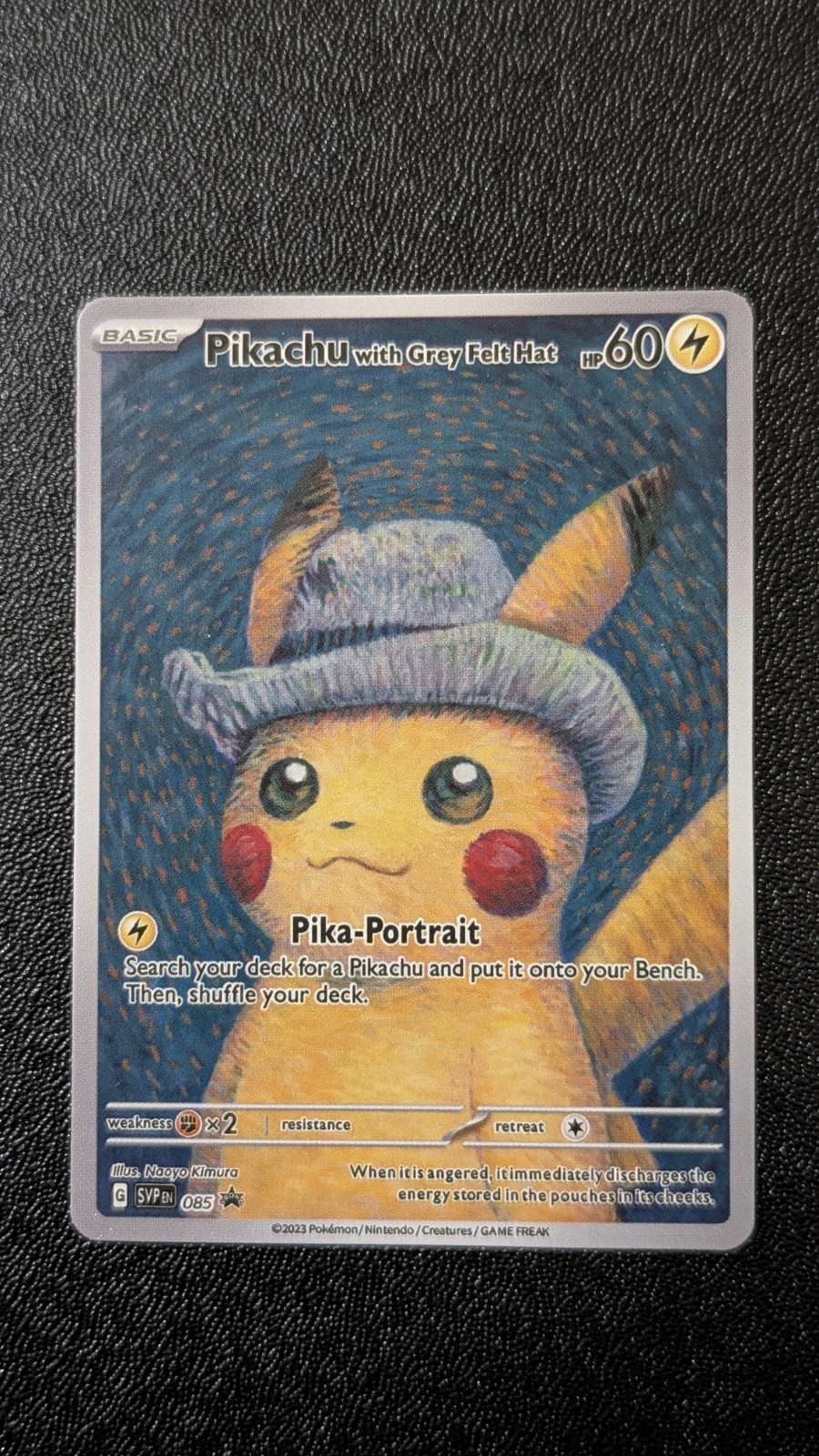 *PROXY/DIY* Pikachu With Grey Felt Hat | Pokemon X Van Gogh (A) (Description)