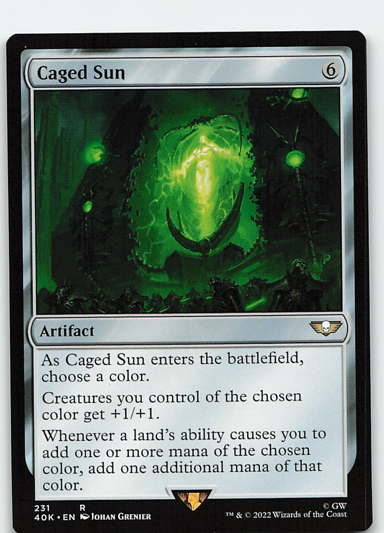 Magic: The Gathering Caged Sun Universes Beyond: Warhammer 40,000 231 NM Magic: The Gathering Caged Sun Universes Beyond: Warhammer 40,000 231 NM