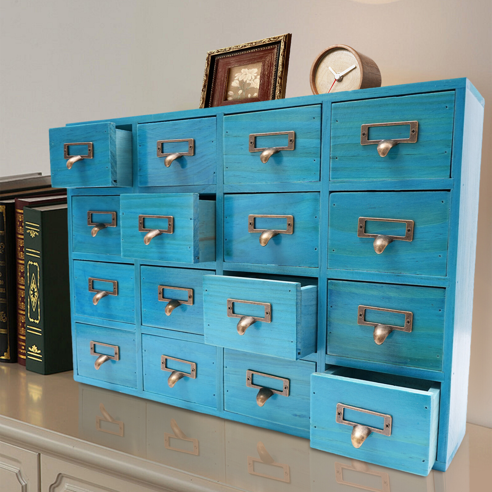 16-Drawer Vintage Apothecary Cabinet for Stylish Storage Solutions 16-Drawer Vintage Apothecary Cabinet for Stylish Storage Solutions