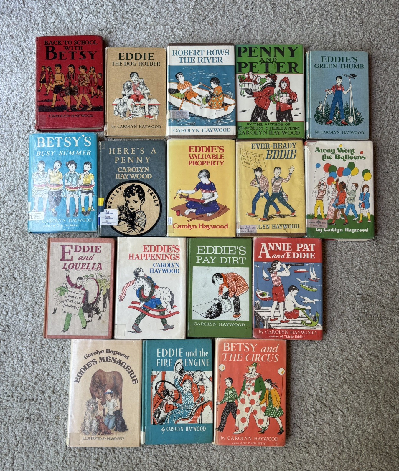 Huge Vintage Carolyn Haywood Lot Eddie Betsy Circus Back to School 17 Books Huge Vintage Carolyn Haywood Lot Eddie Betsy Circus Back to School 17 Books