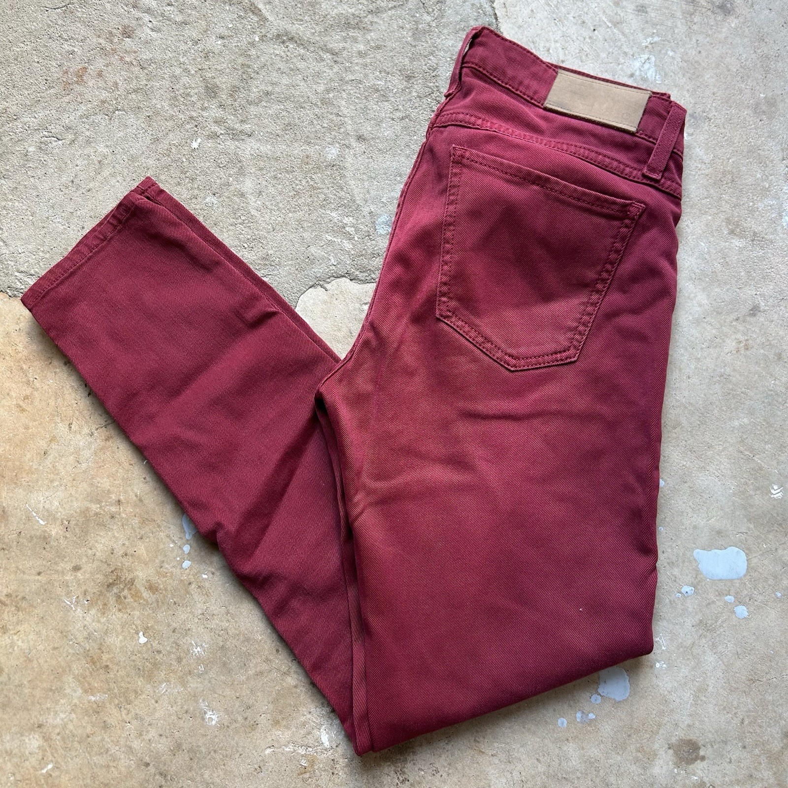 IRO Jarod Red Burgundy Skinny Jeans Stretch Denim Women’s Size 27 (MSRP $199)
