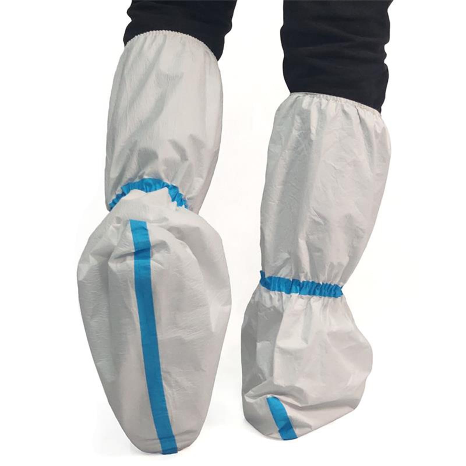 Boot Covers 6 Pairs Knee High Non-Slip Waterproof 18in White