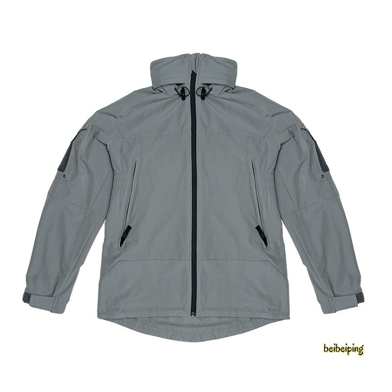 PCU L5 Tactical Nylon Soft Shell Zipper Hooded Top Coat Outdoor Windproof Jacket