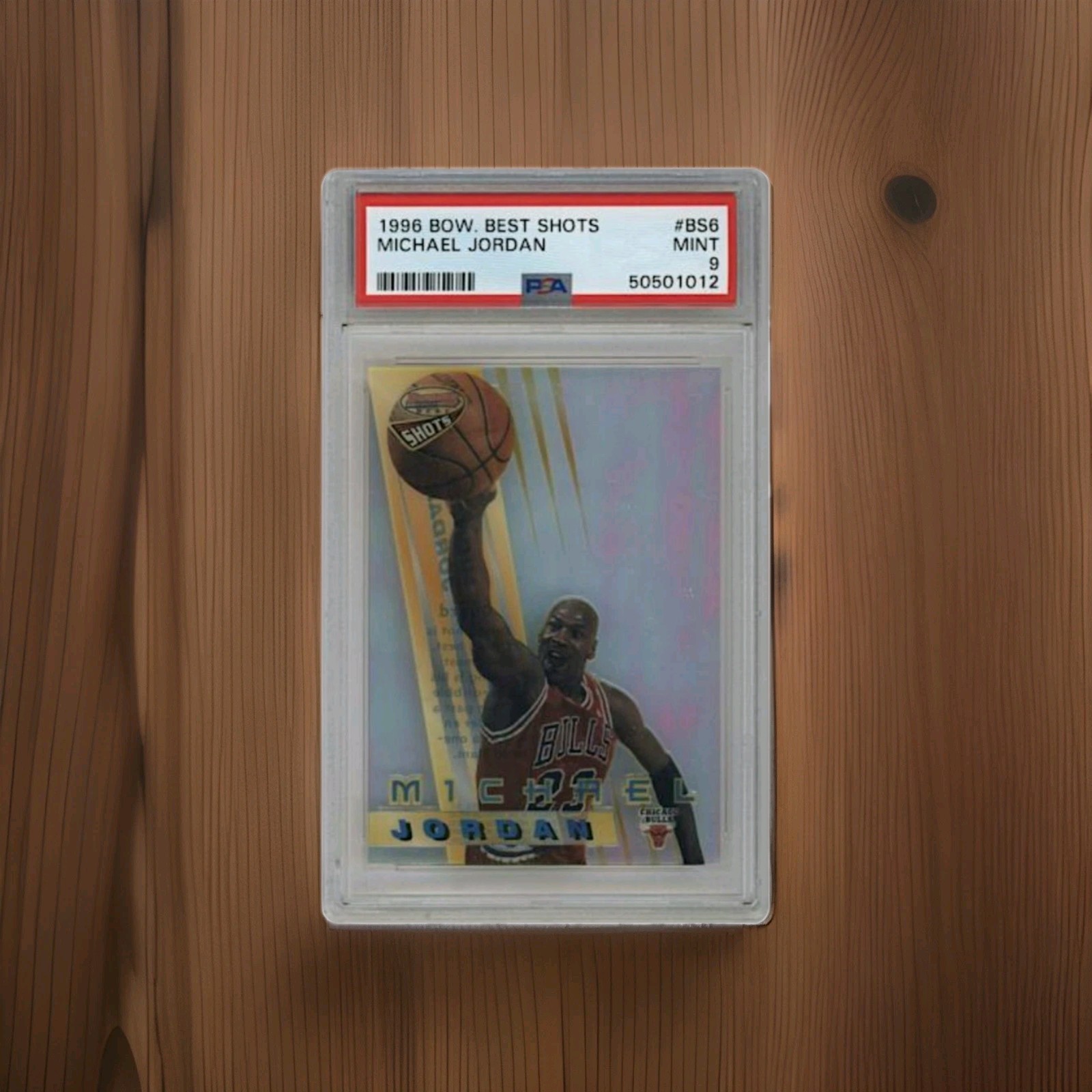 1996 Bowman's Best Michael Jordan Best Shots #BS6 PSA 9 MINT Insert