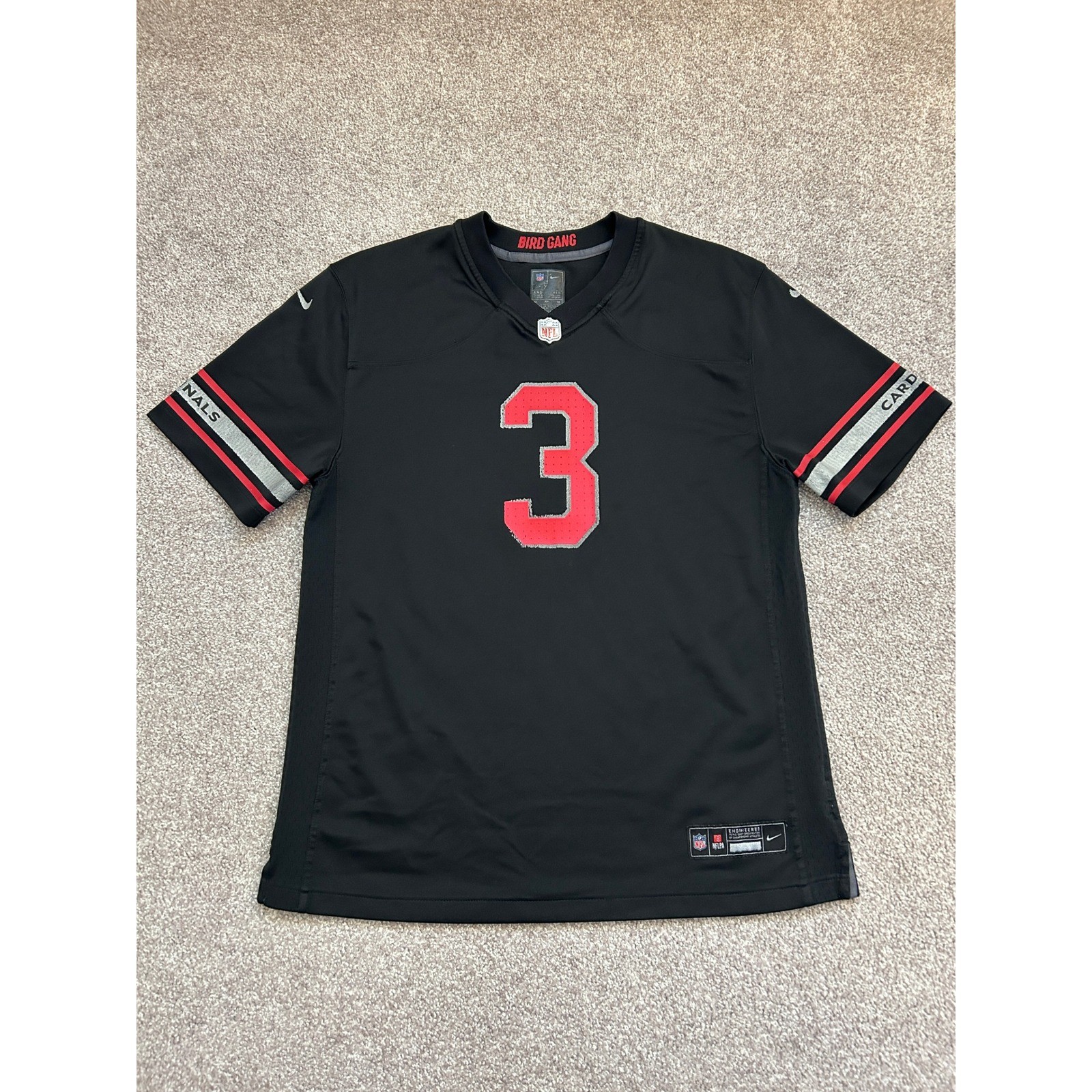 Nike Arizona Cardinals Jersey Mens XL Black Excellent Budda Baker 3 Bird Gang