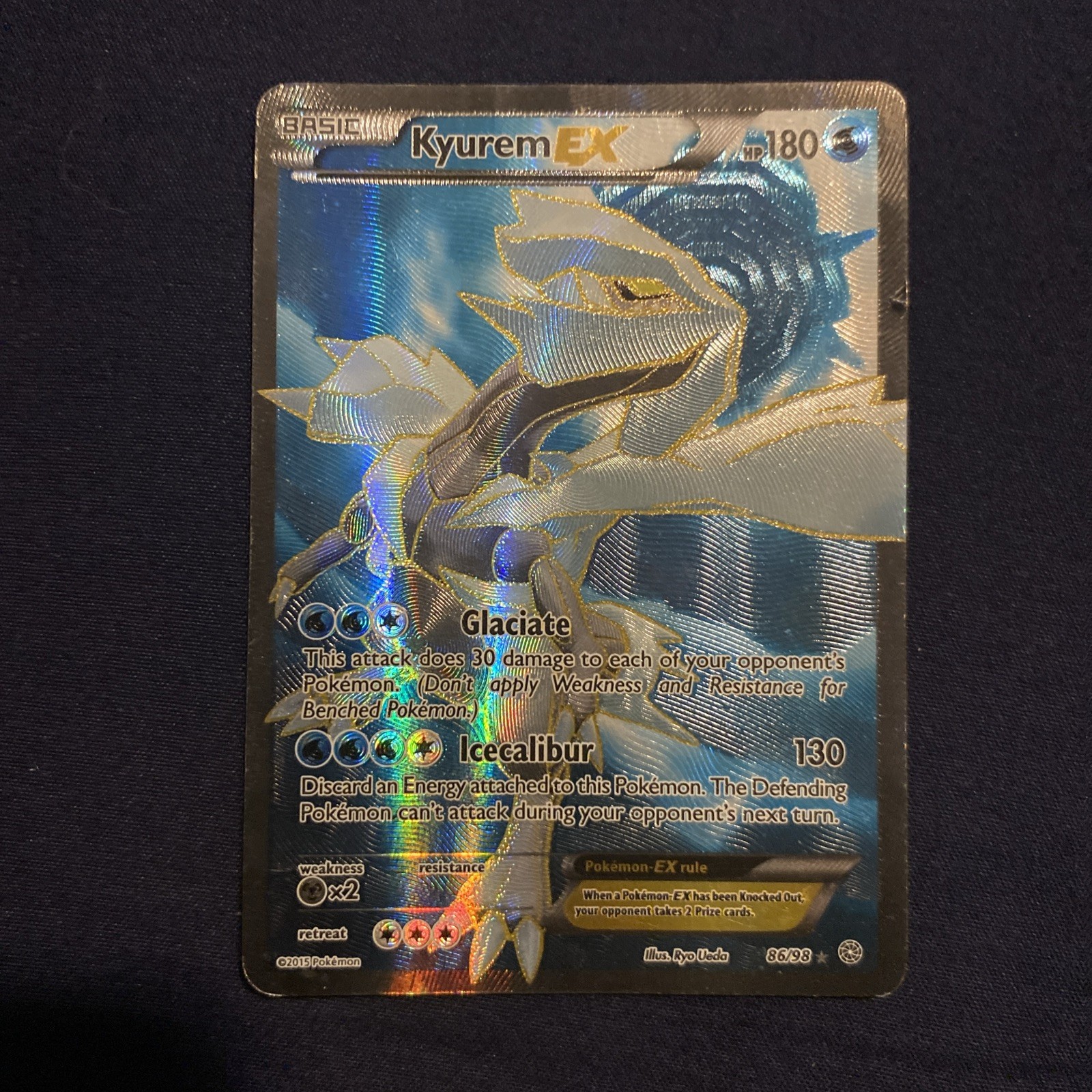 Pokémon Kyurem EX 86/98 XY Ancient Origins Full Art Ultra Rare Holo 2015 Pokémon Kyurem EX 86/98 XY Ancient Origins Full Art Ultra Rare Holo 2015