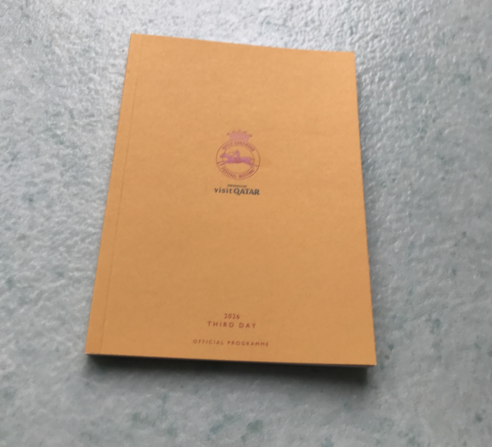 QATAR GLORIOUS GOODWOOD FESTIVAL 2026 DAY 3 RACE CARD - MINT - DIAMOND NECKLACE