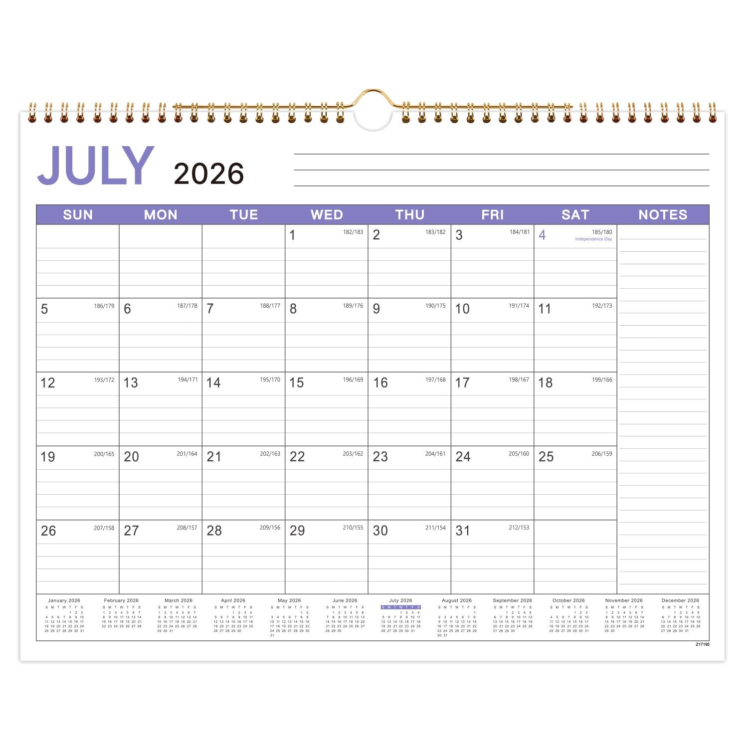 Calendar 2026-2027 - Wall Calendar 2026-2027, 11.5\