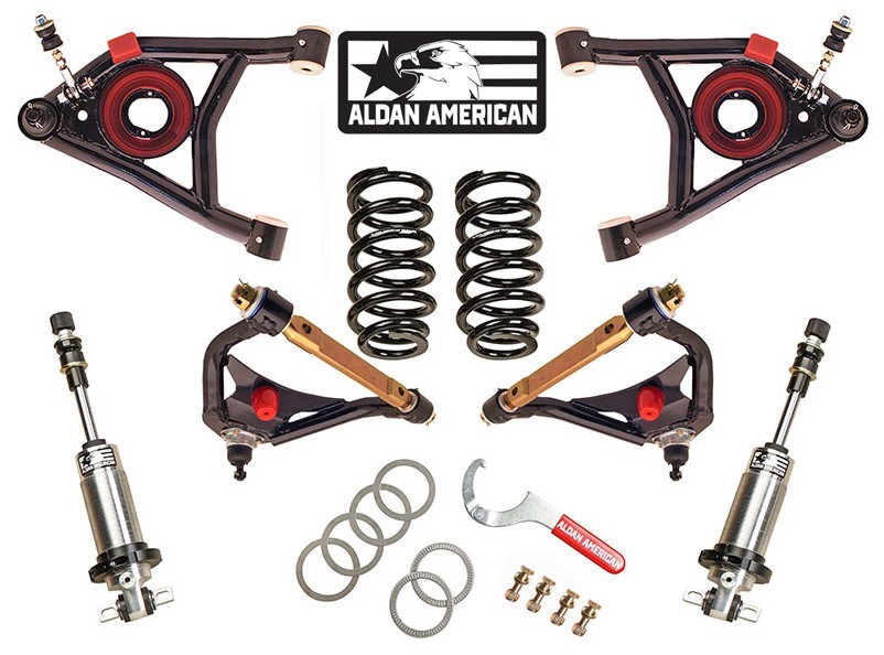 1968-72 Chevy Chevelle, GM A-Body Front Coilover Suspension Kit, SBC, Double Adj