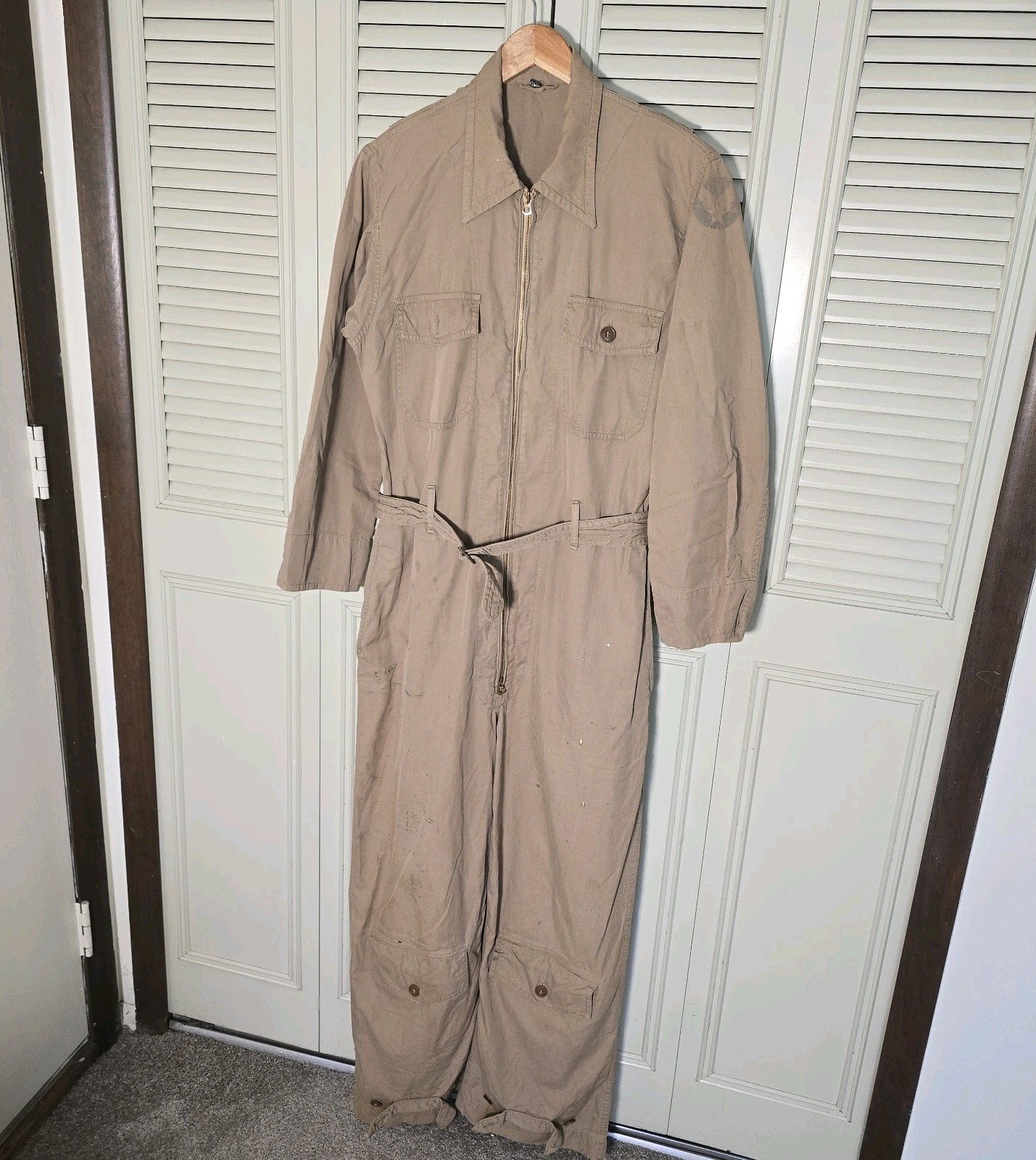 WWII USAAF 1944 Summer Flying Suit Reed Products 38M Hap Arnold Wings Talon WWII USAAF 1944 Summer Flying Suit Reed Products 38M Hap Arnold Wings Talon