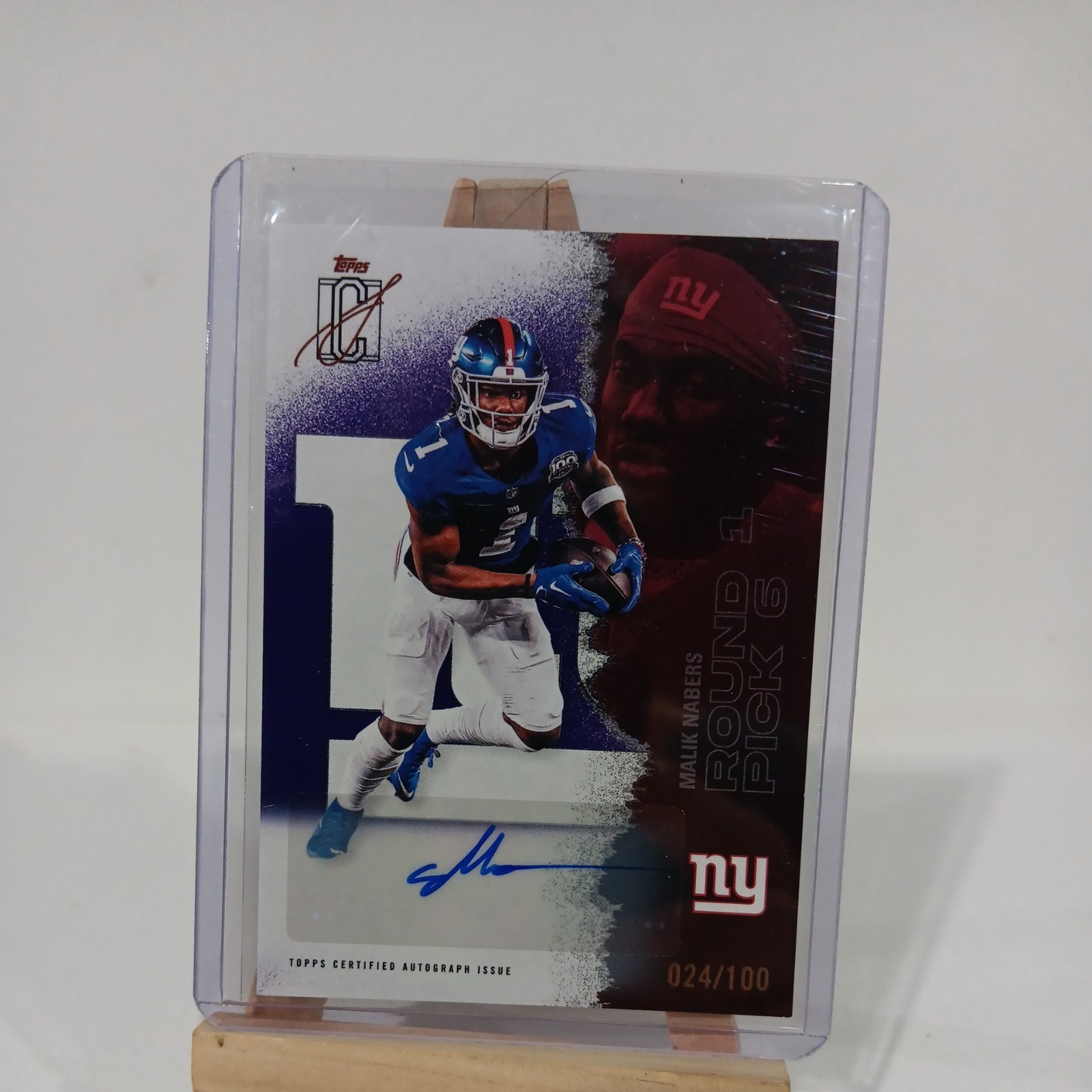 Topps 2025 Signature Class Malik Nabers New York Giants #40 RC Auto 24/100