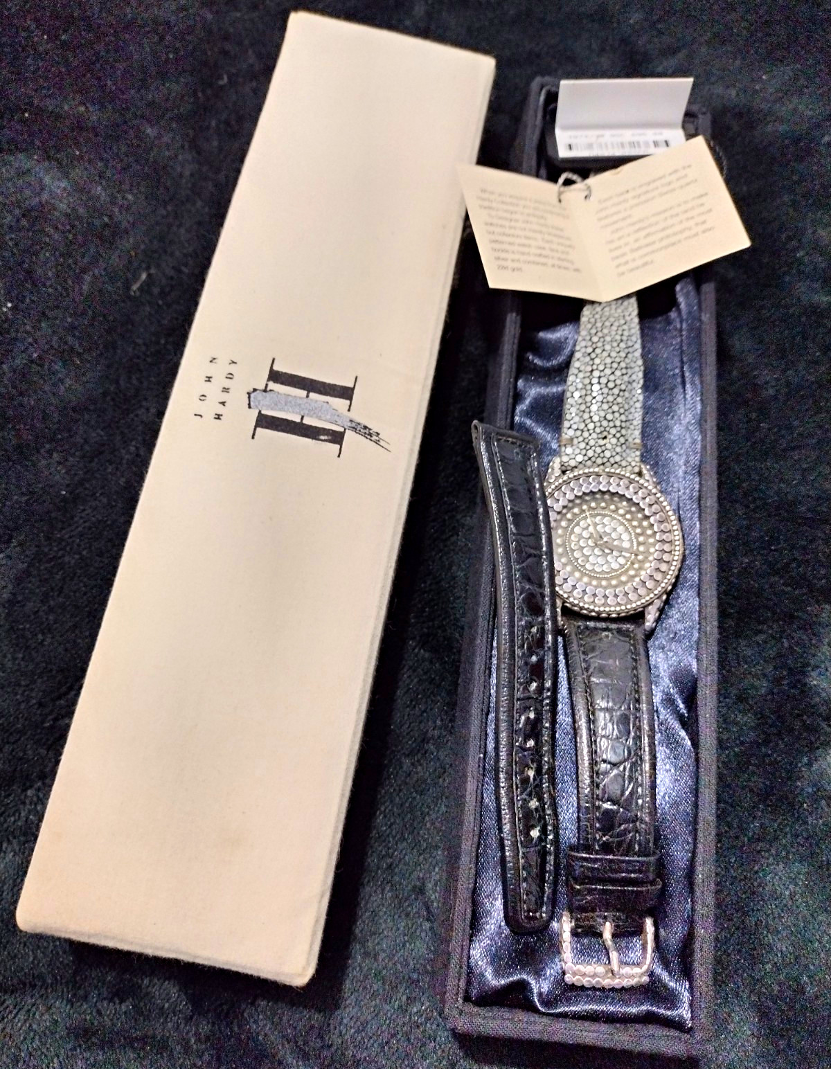 Vintage Designer John Hardy Dott Wristwatch Sterling Silver 4874/30mm 925 Vintage Designer John Hardy Dott Wristwatch Sterling Silver 4874/30mm 925