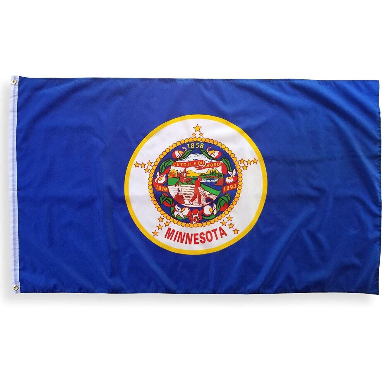 3x5 State of Minnesota Flag 3\'x5\' House Banner Super Polyester Grommets 3x5 State of Minnesota Flag 3\'x5\' House Banner Super Polyester Grommets