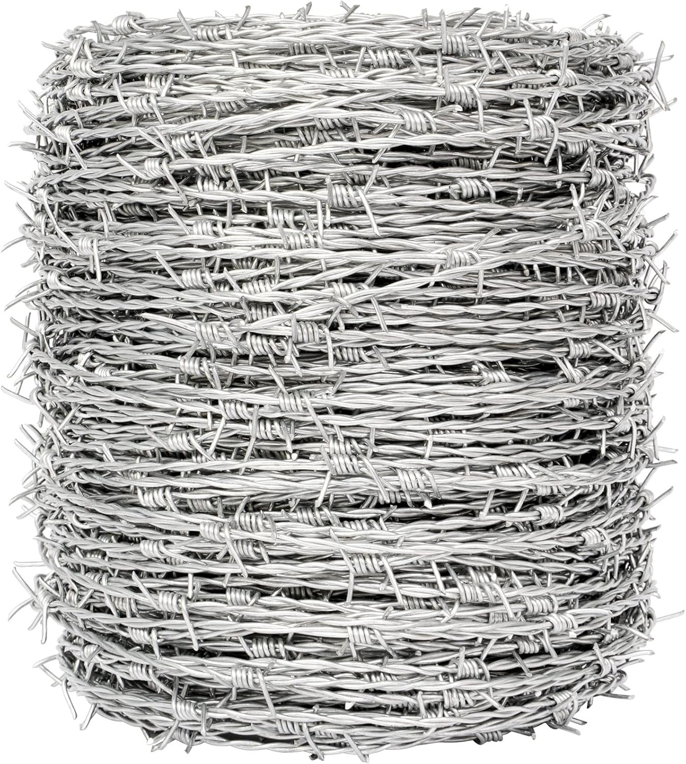 Real Barbed Wire 1320FT, 4 Point Barbed Wire Roll 18 Gauge for Crafts, Fences