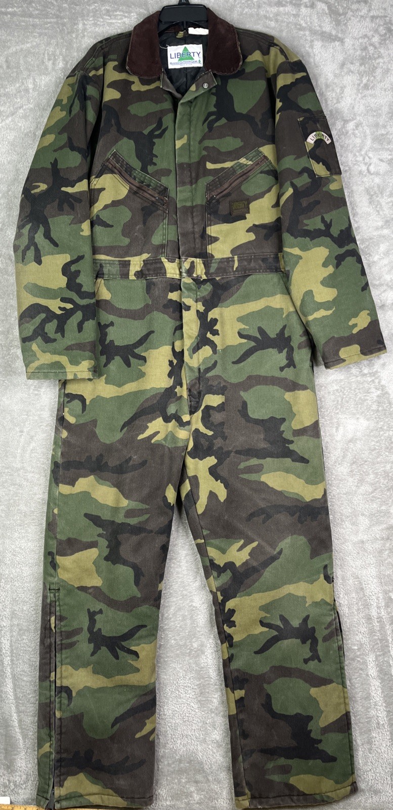 Vintage Liberty Coveralls Mens Large Tall Insulated Camouflage USA Hunting