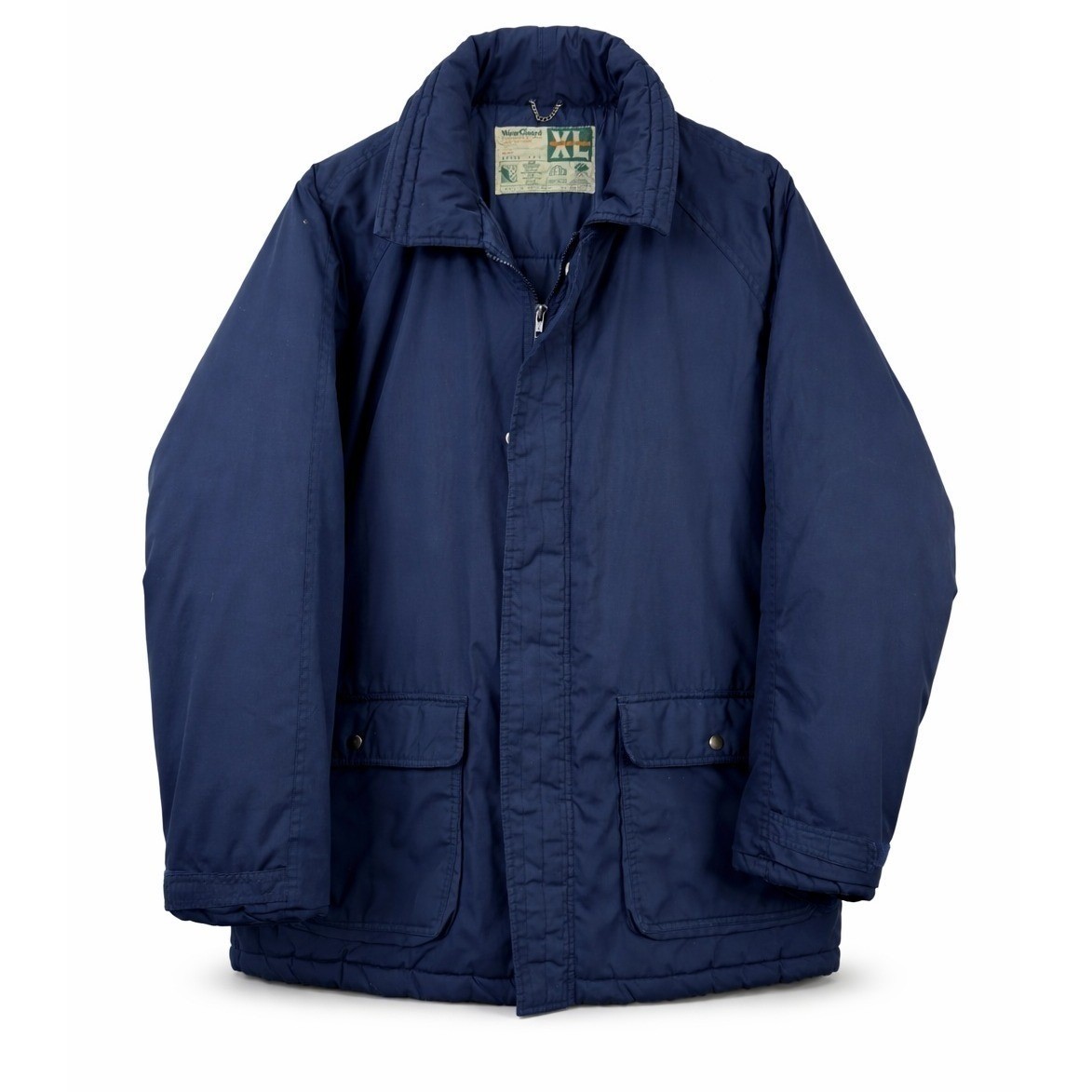 WearGuard Mens XL Long Insulated Field Jacket Navy Blue Workwear Parka 405