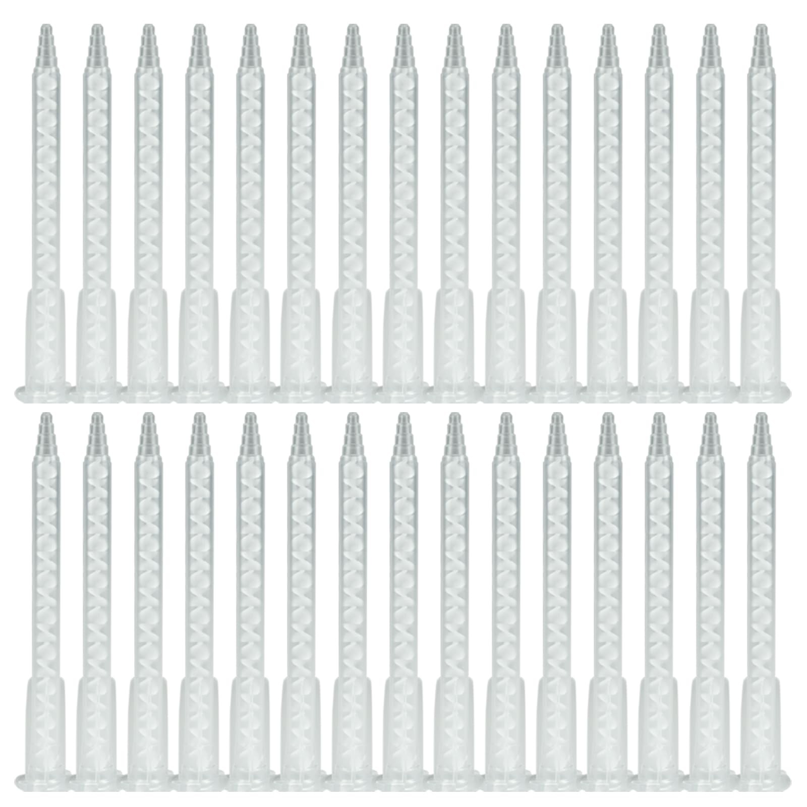 30 Pieces Epoxy Mixing Nozzle Static Mixer Nozzle Tubes Tip for 50 Ml Cartrid
