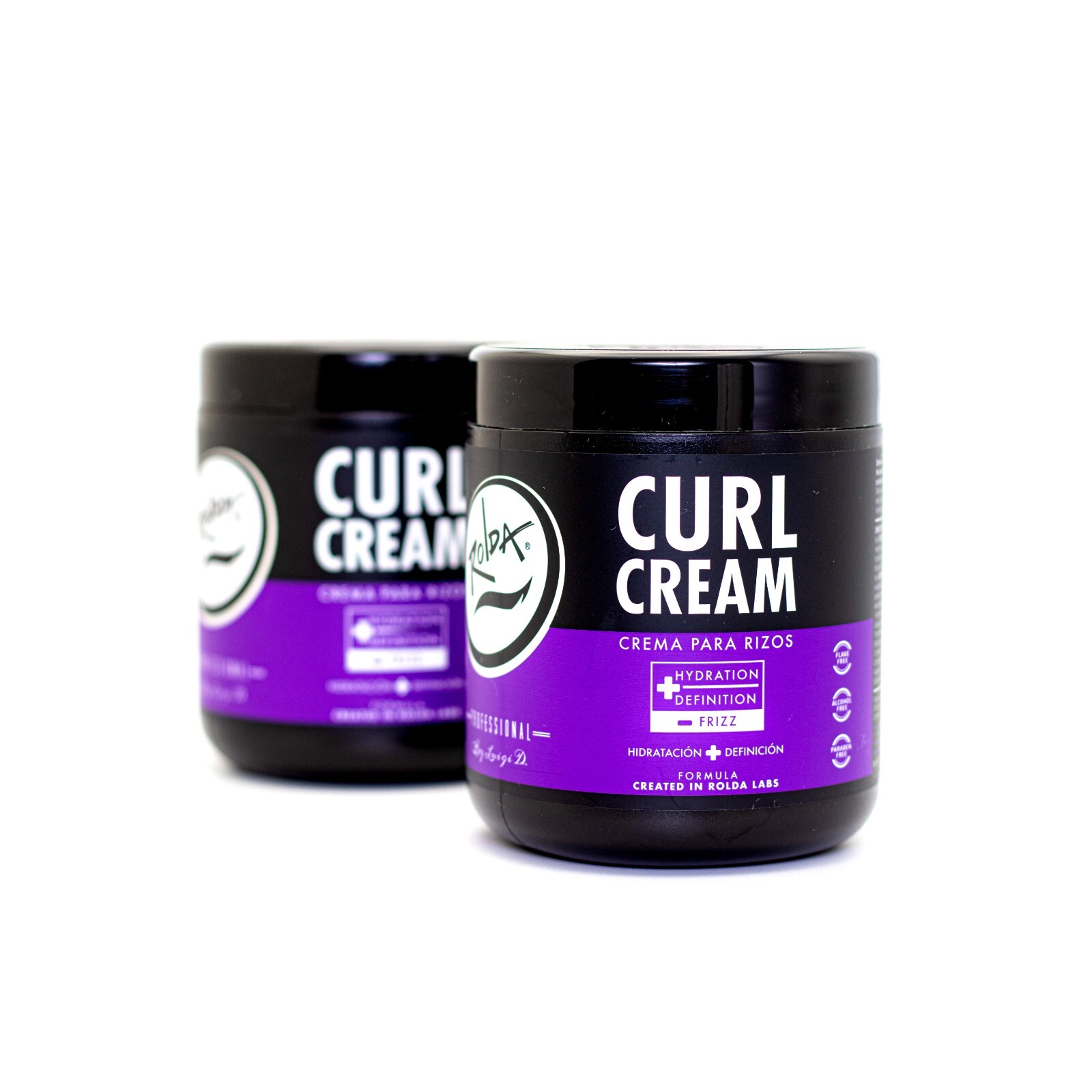 x2 Rolda - Mens Hair Curl Defining Cream Hydration Definition Alcohol Free 500g
