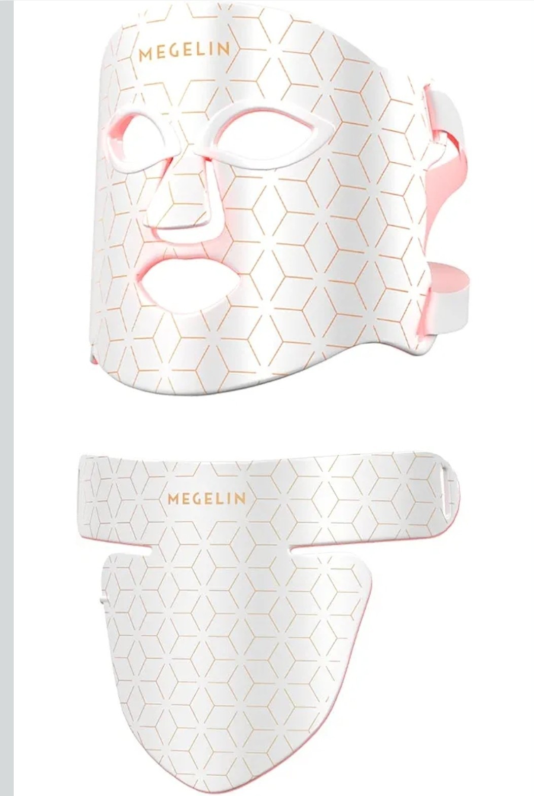 MEGELIN 7-Color LED Light Therapy Face & Neck Mask, Rechargeable Waterproof